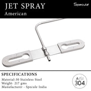 Toilet Seat Multi Jet Spray 304-Grade Nozzle with 1 Meter Tube